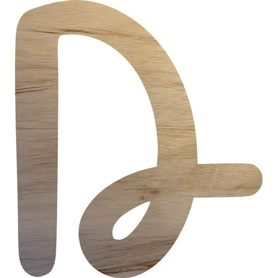Unfinished Wooden Letter D, Paintable 22'' Tall Wood Craft Letter, Wall Hanging Shape
