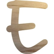 Unfinished Wooden Letter E, Paintable 6'' Tall Wood Craft Letter, Wall Hanging Shape