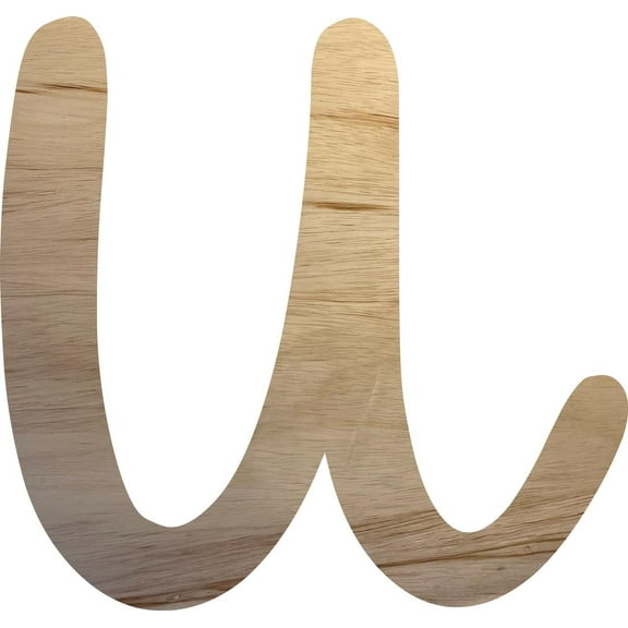 Unfinished Wooden Letter U, Paintable 6'' Tall Wood Craft Letter, Wall Hanging Shape