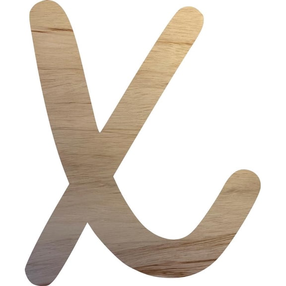 Unfinished Wooden Letter X, Paintable 6'' Tall Wood Craft Letter, Wall Hanging Shape