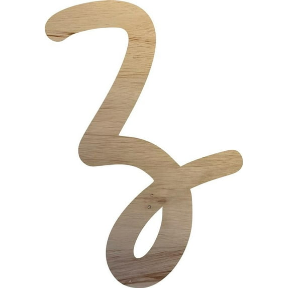 Unfinished Wooden Letter Z, Paintable 8'' Tall Wood Craft Letter, Wall Hanging Shape