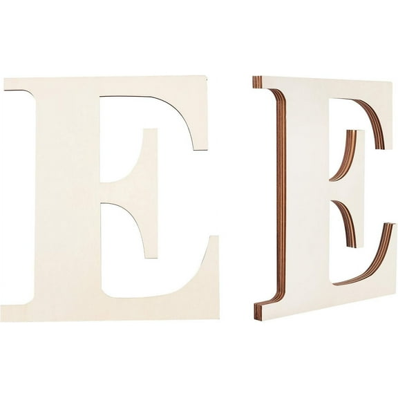 Unfinished Wooden Letters E 12" Wooden Letters E Unfinished Natural Decorative Craft