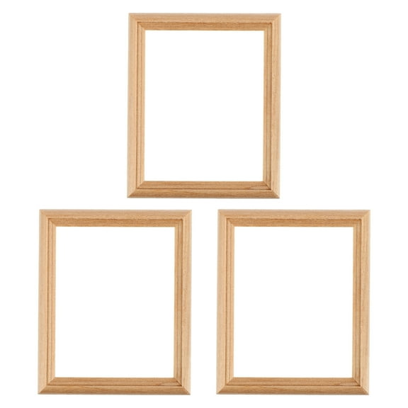 Unfinished Wooden Miniature House Frames for Photos and Props