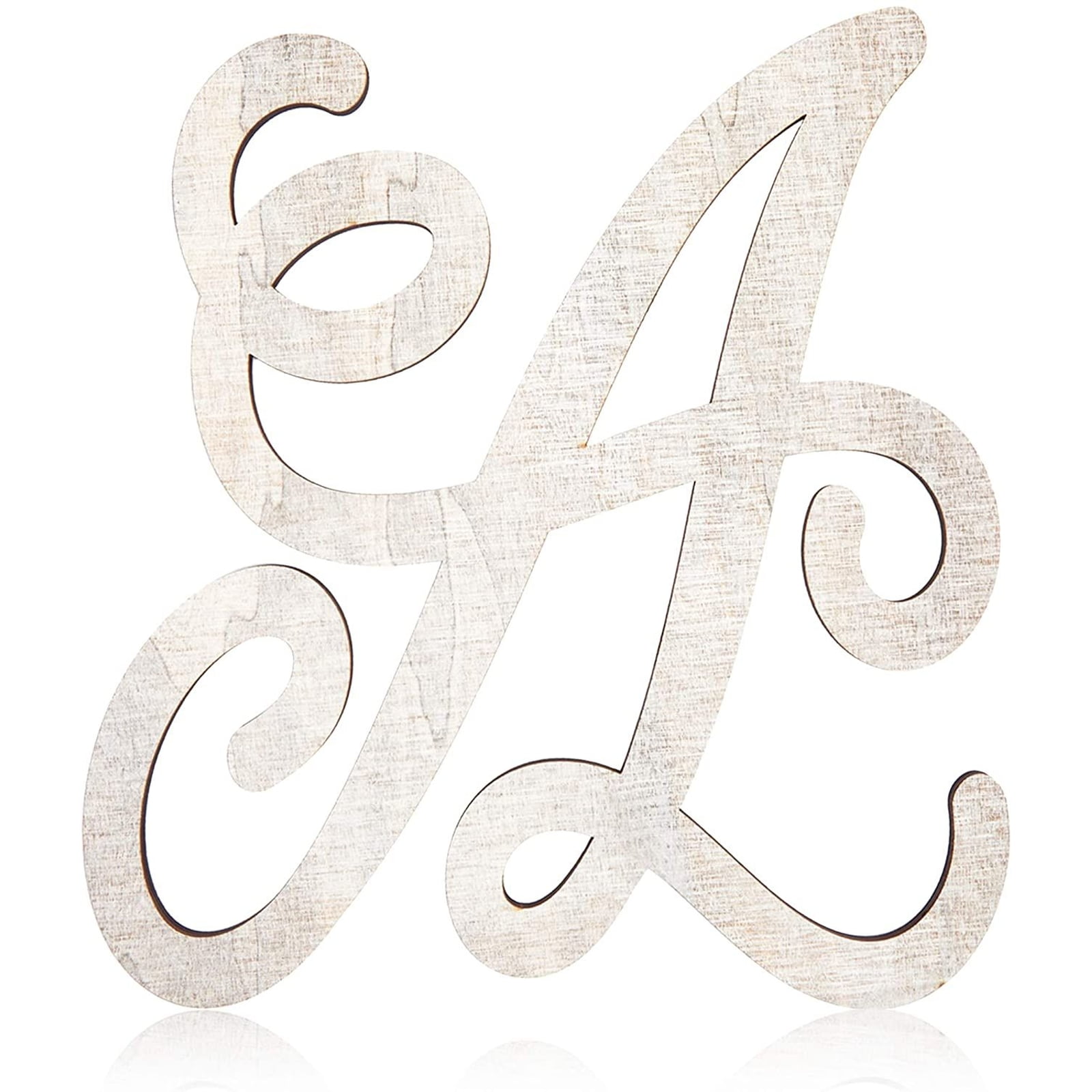 Unfinished Wooden Monogram A Alphabet Decorative Letters, Rustic