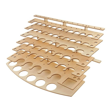 Unfinished Wooden Paint Bottle Rack Model Organizer Paint Storage Stand Holder Box Hobby Supplies