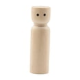 thumbnail image 1 of Unfinished Wooden Peg Doll, Artwork Creative Ornament Decorative Blank Figurines to Paint for Bedroom Desktop Anniversary Party Festivals 7cmx2.1cm, 1 of 8