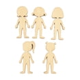 thumbnail image 1 of Unfinished Wooden People Cutouts, Natural Blank Paintable Girl Shapes, 50 Pack Assorted Random Styles, for DIY Hand Painting Craft Projects Kid Art Creation Home Decor Party Ornaments, 1 of 5