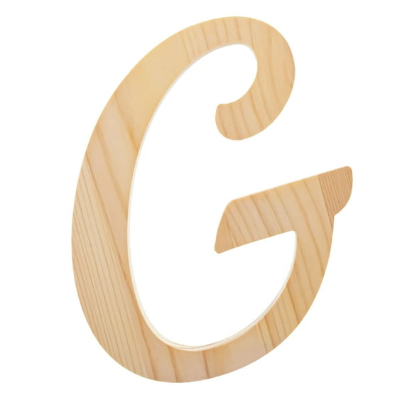 Unfinished Wooden Playball Italic Letter G (6.25 Inches)