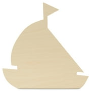 Unfinished Wooden Sailboat Cutout, 12", Pack of 1 Wooden Shapes for Crafts, Use for Summer, Beach & Nautical Decor and Crafting, by Woodpeckers