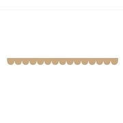 Unfinished Wooden Scalloped Moulding Trim