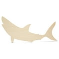 thumbnail image 1 of Unfinished Wooden Shark Cutout 18 inch, 10 Pcs  Wooden Shapes for Crafts and Summer & Nautical Decor and Crafting, by Woodpeckers, 1 of 5