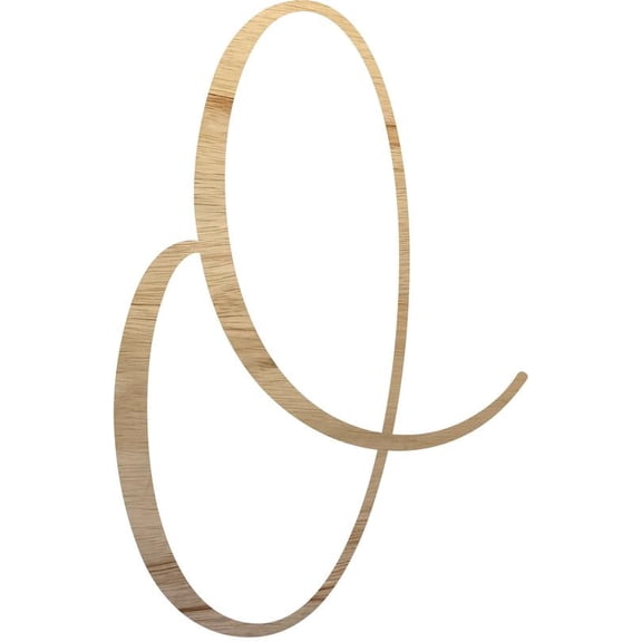Unfinished Wooden Wedding Letters, 6'' Alphabet Letter O, DIY Rebeca Font