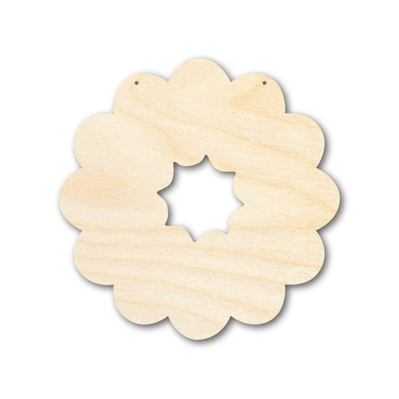 Unfinished Wreath Door Hanger | DIY Craft Cutout | Door Hanger 24" / 1/4"