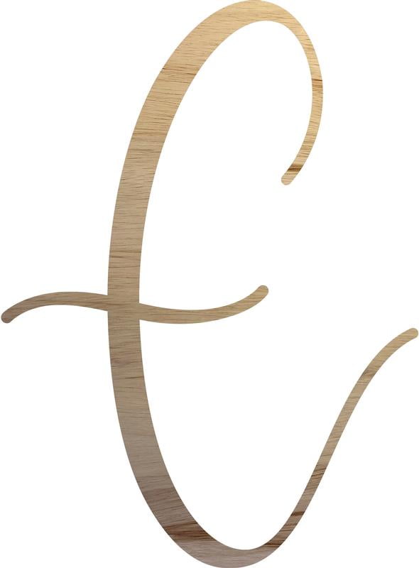 Unfinshed Wooden Craft Letter E, Blank Wood 18'' Tall Alphabet A-Z ...