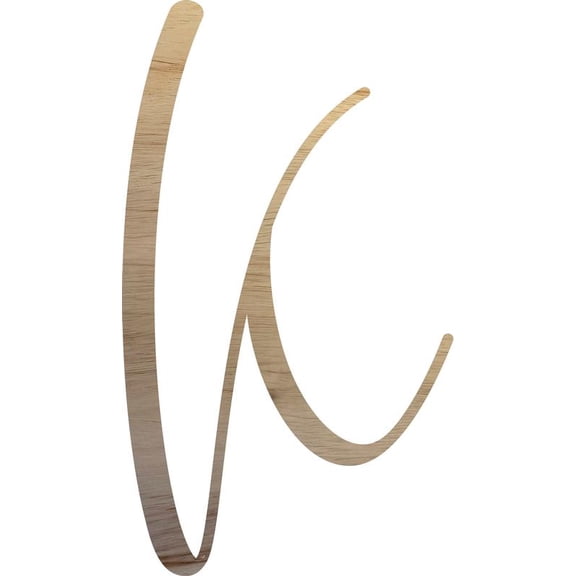 Unfinshed Wooden Craft Letter K, Blank Wood 22'' Tall Alphabet A-Z Letter, Buttey Honey Font