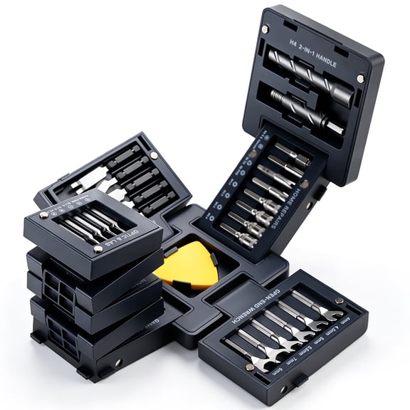 Unfold the All-in-One Home & Precision Toolkit 55 Pieces tools Screwdriver Set for iPhone, MacBook, Computer, Laptop, PC, Watch and Jewlry