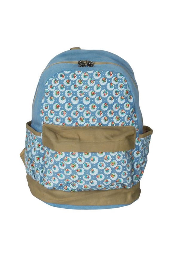 Unforgettable Day Fabric Art School Backpack Outdoor Daypack Blue