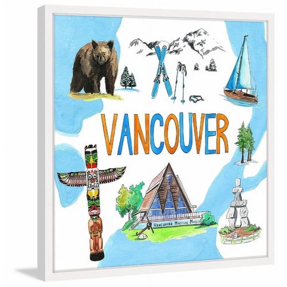 "Unforgettable Vancouver" Framed Painting Print