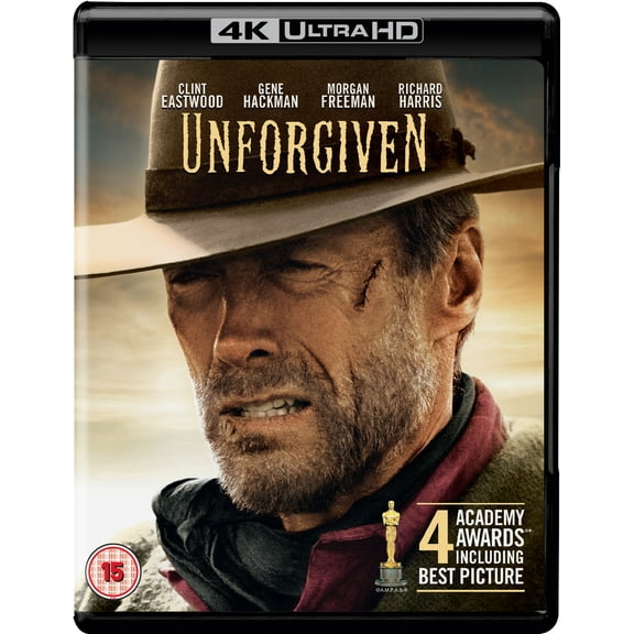 Unforgiven (1992) (4K Ultra HD) Clint Eastwood Gene Hackman Jaimz Woolvett Morgan Freeman