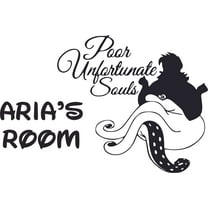 Unfortunate Soul Ursula Cartoon Customized Wall Decal - Custom Vinyl Wall Art - Personalized Name - Baby Girls Boys Kids Bedroom Wall Decal Room Decor Wall Stickers Decoration Size (40x40 inch)