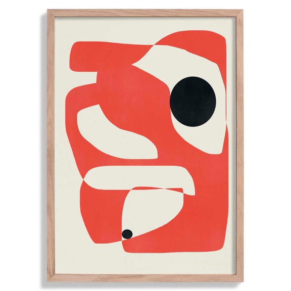 ( Unframed) Abstract Geometric Composition -red Poster