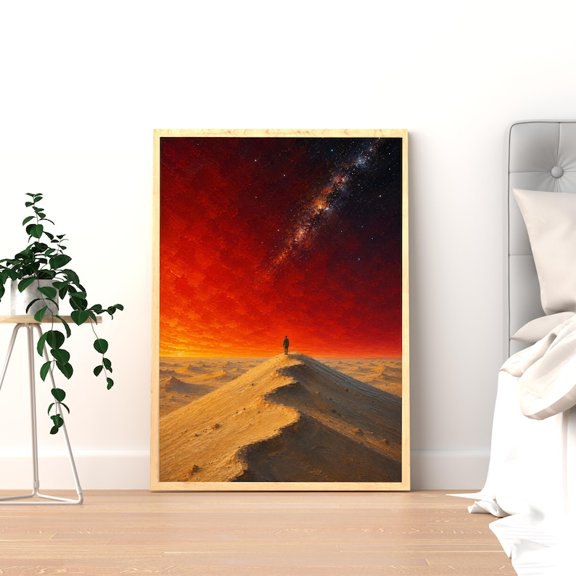 Unframed Art Print Surreal Desert Cosmic Milky Way Landscape Nature Wall Decor Poster