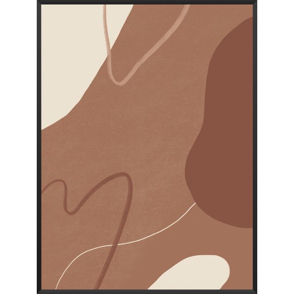 ( Unframed) Autumn Clouds - Abstract Terracotta Poster
