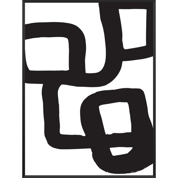 ( Unframed) Black Strokes - Poster