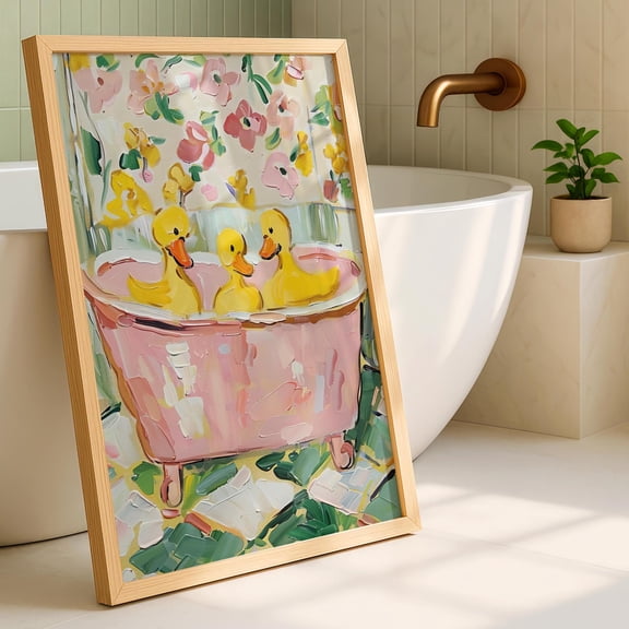 (Unframed) Cute bathroom Poster, Bathroom ducks, Bathroom wall art, funny bathroom prints, bathroom art, home decor prints, bathroom poster