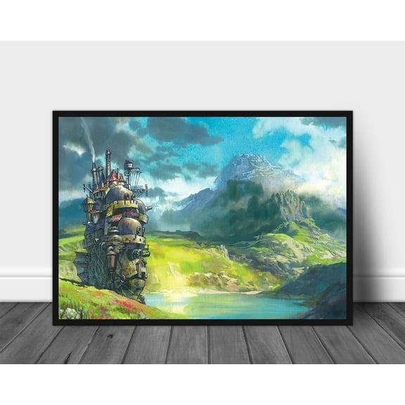 (Unframed) GHIBLI Howl's Moving Castle Poster - Wall Art Anime Manga Colourful Print Picture Decor