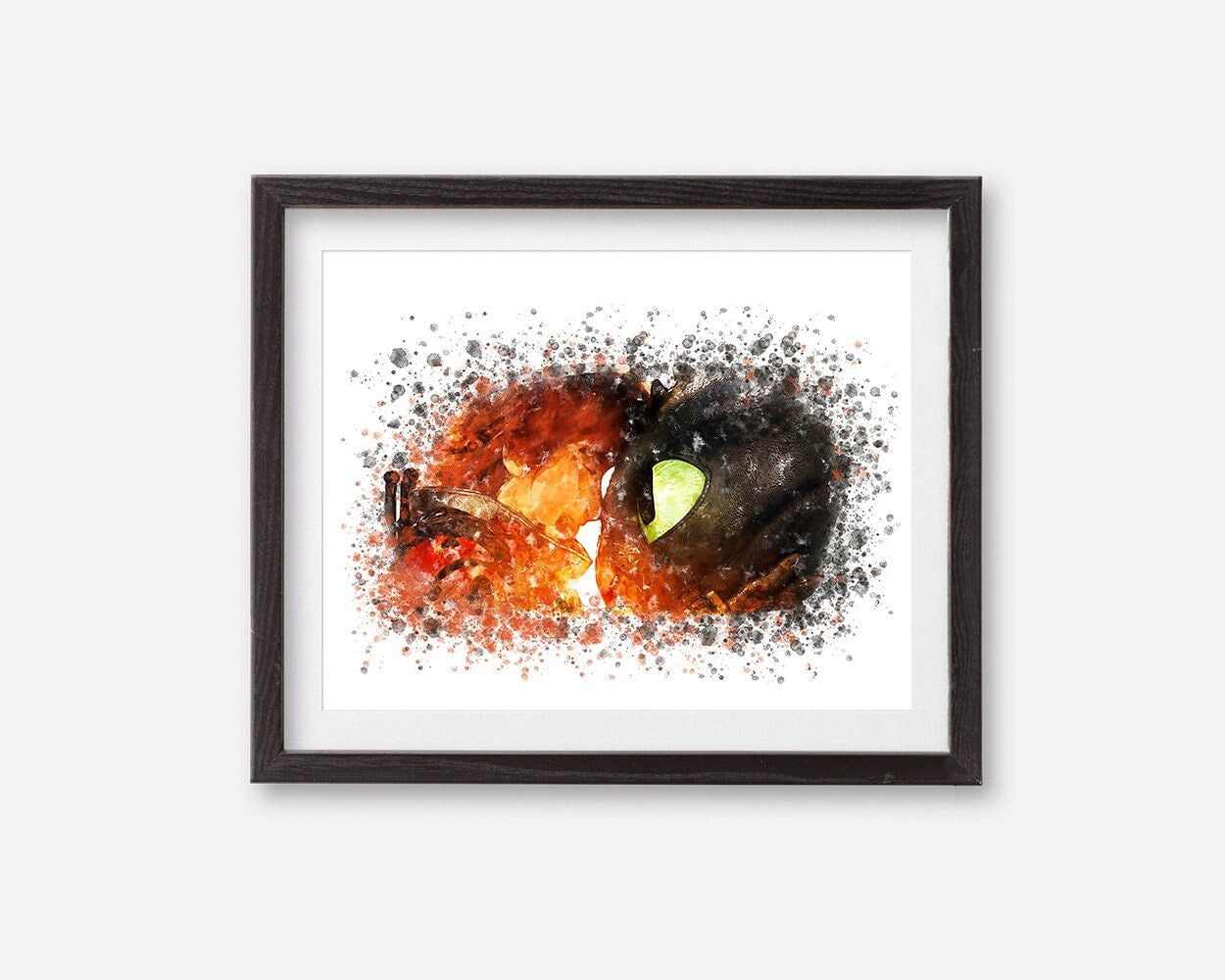 (Unframed) How To Train Your Dragon Art Print Toothless Hiccup ...