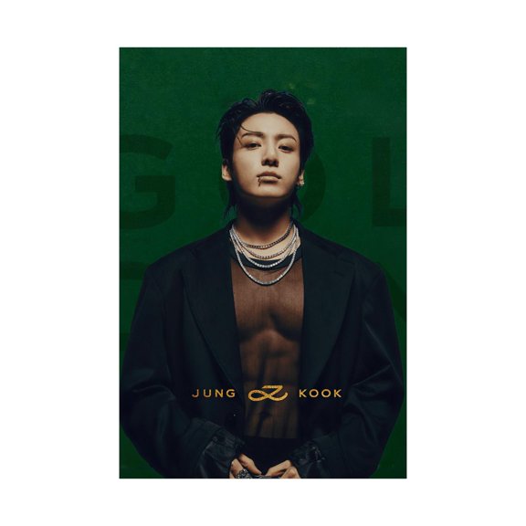 (Unframed) Jung Kook - Golden Premium Matte Vertical Poster, Gift