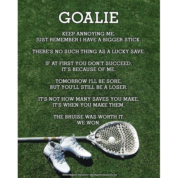 Unframed Lacrosse Goalie Cleats 8" x 10" Poster Print