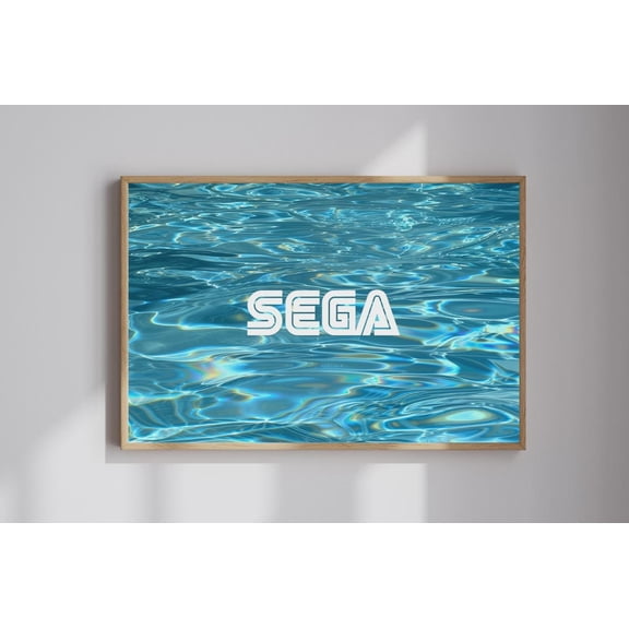 (Unframed) SEGA Water Aqua Frutiger Aero Gaming Wall Poster