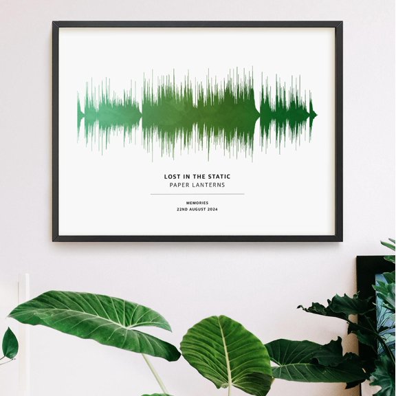 (Unframed) Sound Wave Print Gift for Friend Music Poster Bedroom