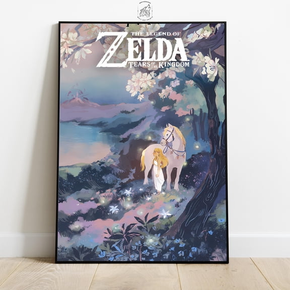 (Unframed) The Legend of Zelda Poster – Tears of the Kingdom Wall Art, Gaming Room Decor