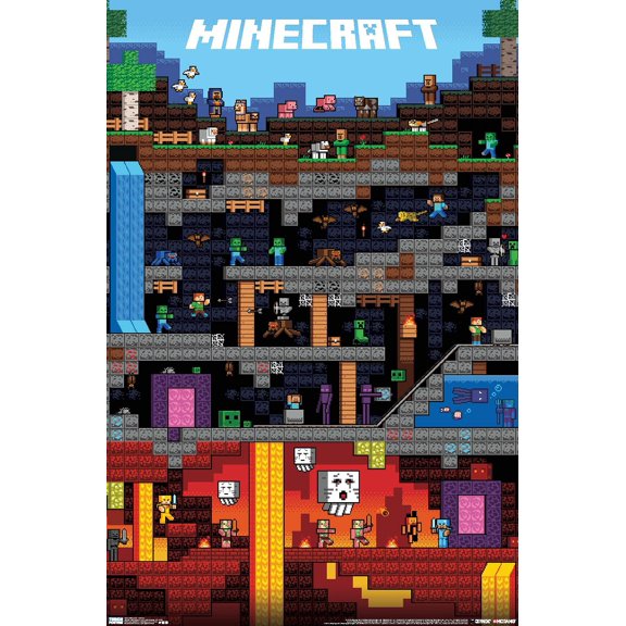 (Unframed) Trends International Minecraft - Worldly Wall Poster