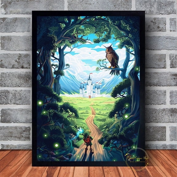 Unframed Zelda Breath of the Wild Art: Hyrule Castle Poster