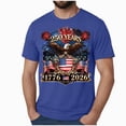 thumbnail image 1 of UngA 250 Anniversary USA Shirt Mens American Flag 4th of July Independence Day T-Shirt Crew Neck Short Sleeve Men's Shirts Blue,XL, 1 of 5