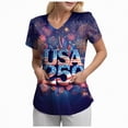 thumbnail image 1 of UngA 250 Anniversary USA Shirt Women 250th T Shirts American Flag Patriotic 250 Years Womans Shirts (Dark Purple,M), 1 of 8
