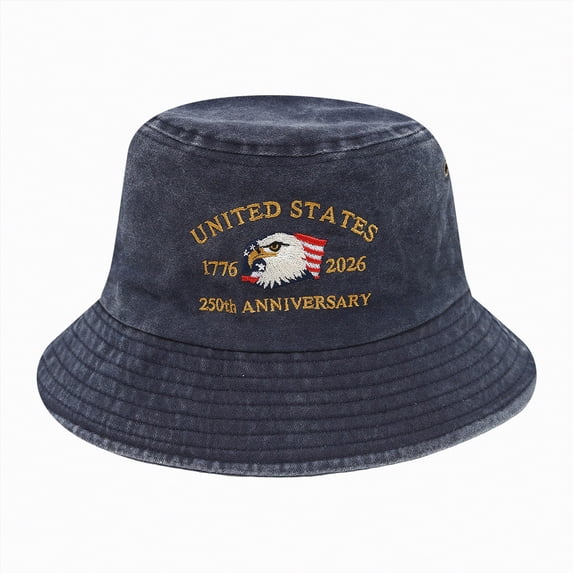 UngA 250 Year American Anniversary Hat Bucket Hat for Women Men America 1776 2026 Patriotic USA Flag Hat,One Size