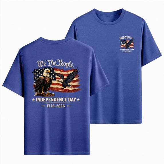 UngA 250 Years American Anniversary 250th Independence Day Shirt Men (Z-1 Blue L)