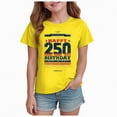 thumbnail image 1 of UngA 250 Years American Flag 250th Anniversary USA T Shirt for Boys Girls (5-6 Years,Yellow), 1 of 5