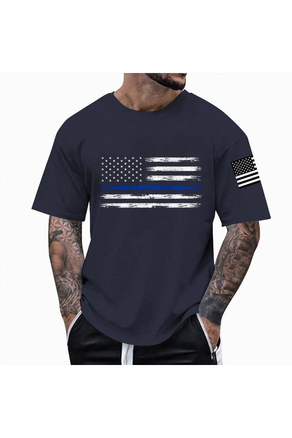 250th Anniversary USA Shirts Men American Flag T Shirt 4th of July Patriotic Shirt 250 Years Birthday Tees Tops Shirt for Men Navy,M