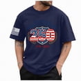 thumbnail image 1 of UngA 4th of July Shirts for Men American Flag Patriotic Shirts 250 Anniversary USA Stars and Stripes Short Sleeve Tee Top Independence Day T Shirts for Man (Dark Blue,M), 1 of 5