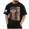 thumbnail image 1 of UngA America 250 Shirt Men's 250Th Anniversary Casual Printed Short Sleeve T-Shirt American Flag Men Years of Freedom Tshirts for Men (Black,XL), 1 of 5