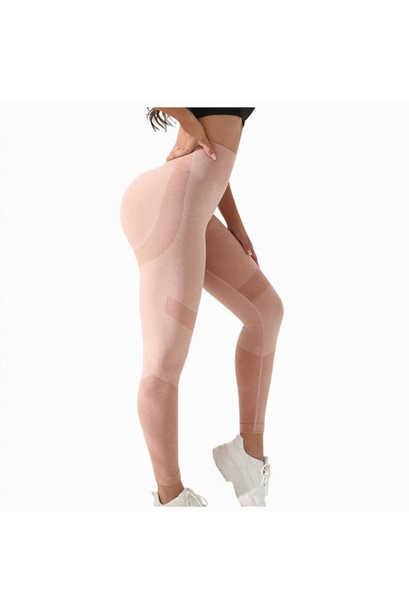 Anti Cellulite Leggings for Women High Waisted Butt Scrunch Legging Gym Yoga Pants with Tummy Control Workout Womans Leggings Light Pink,S