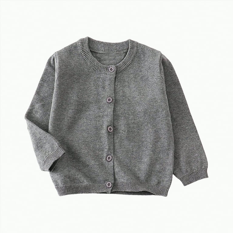 UngA Baby Boys Girls Cotton Cardigan Long Sleeve Kid Button