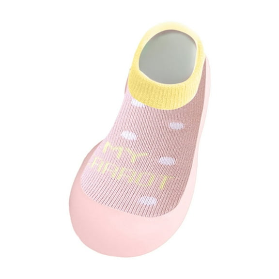 UngA Baby Girl Walking Shoes Baby Boys Girls Shoes High-Top Ankle Sneakers Toddler Soft Rubber Sole Crib Shoes Pink,7