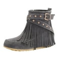 thumbnail image 1 of UngA Booties for Women Dressy Mid-Calf Cowgirl Boots Cowboy Western Pull-On Tabs Pointy Toe Boot Grey,5.5, 1 of 7